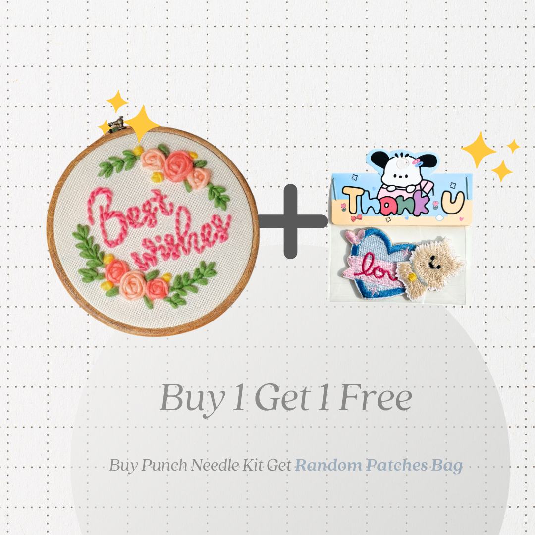 Beginner Punch Needle Embroidery Kit - Easy DIY Best Wishes Gift