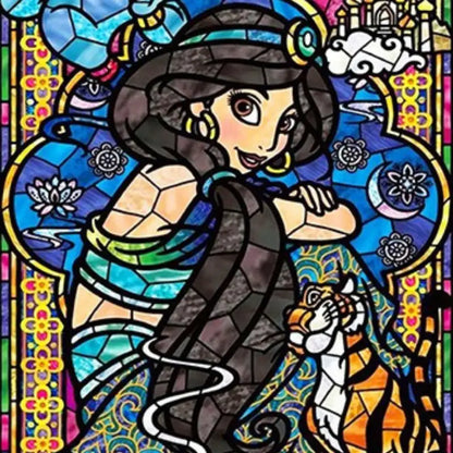 Desert Princess Diamond Painting 40×50cm – DIY Stained Glass Art