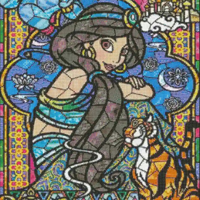 Desert Princess Diamond Painting 40×50cm – DIY Stained Glass Art