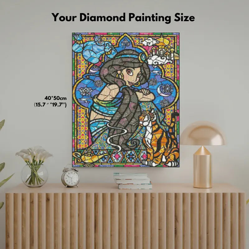 Desert Princess Diamond Painting 40×50cm – DIY Stained Glass Art