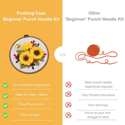 [New] Beginner Embroidery Kit - Easy DIY Golden Sunflower