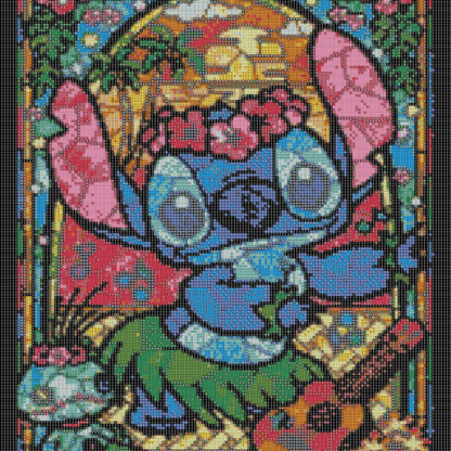 PuddingCase Hawaiian Blue Alien Diamond Painting