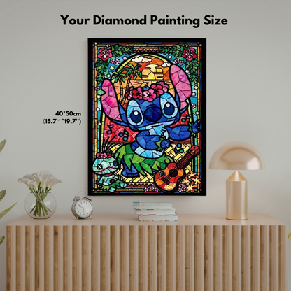 PuddingCase Hawaiian Blue Alien Diamond Painting