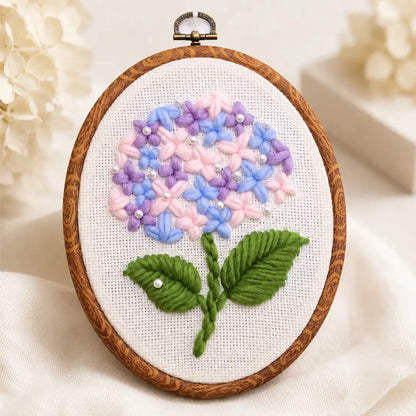 Easy DIY Craft For Beginner - Hydrangea Bloom Punch Needle Kit