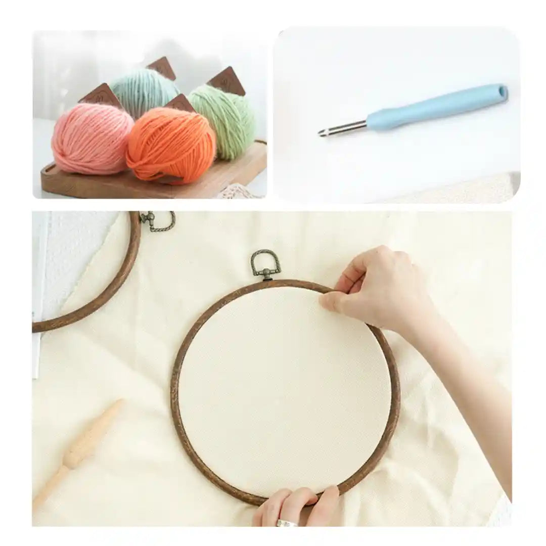 Easy DIY Craft For Beginner - Hydrangea Bloom Punch Needle Kit