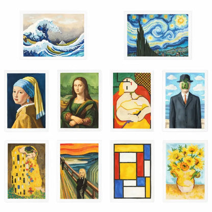 PuddingCase Masterpieces Diamond Painting Kit – 10 Classic Art Set