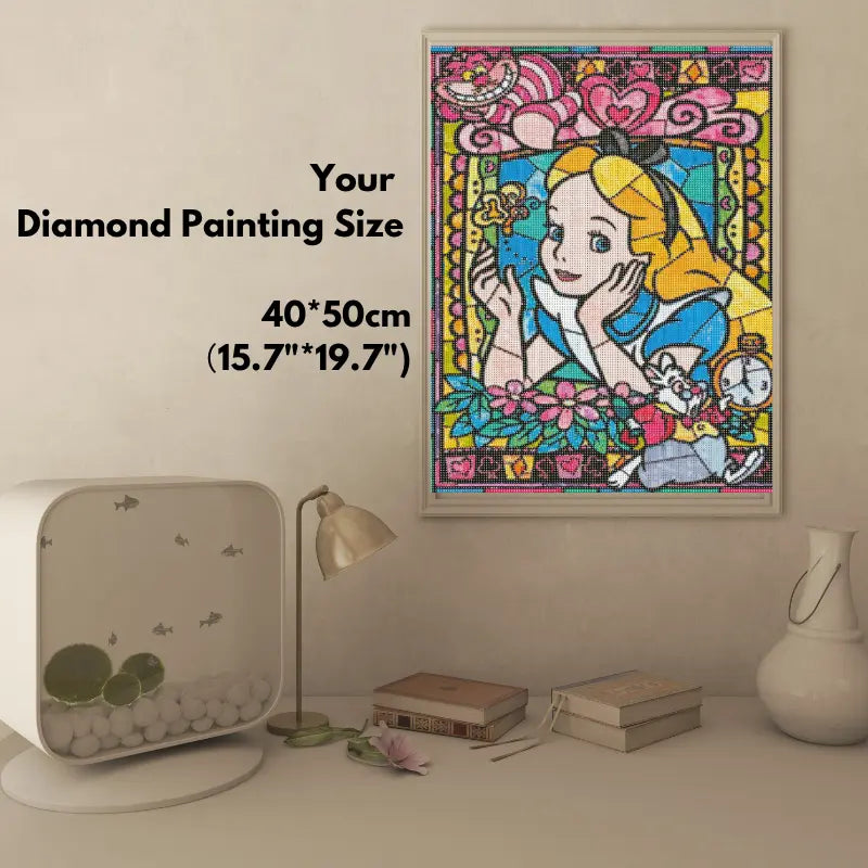 Wonderland Girl Diamond Painting Kit 40×50cm – DIY Wall Art