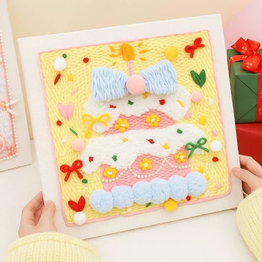 Beginner Birthday Cake Needle Punch Kit - Easy Diy Gift
