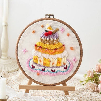 ??Beginner Punch Needle Embroidery Kit - Easy DIY Cake