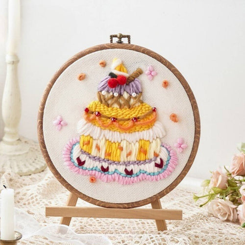 ??Beginner Punch Needle Embroidery Kit - Easy DIY Cake