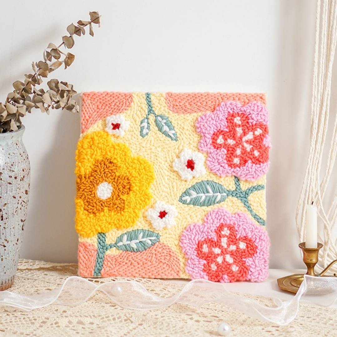 [Pre-order] Beginner Punch Needle Embroidery Kit - Easy DIY Dreamy Floral
