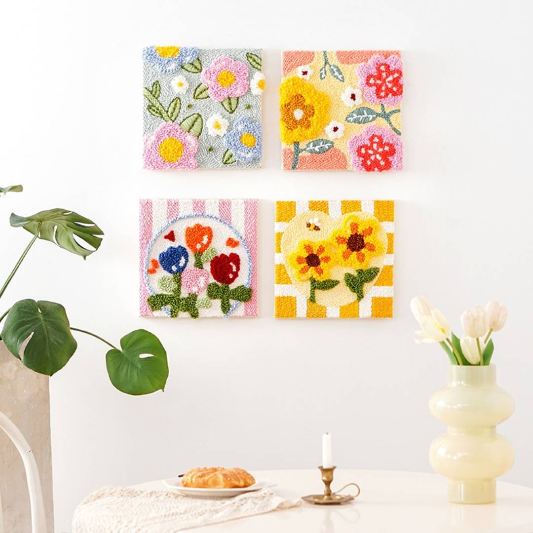 Beginner Punch Needle Embroidery Kit - Easy DIY Garden Breeze