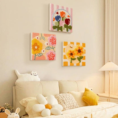 Beginner Punch Needle Embroidery Kit - Easy DIY Tulip Garden