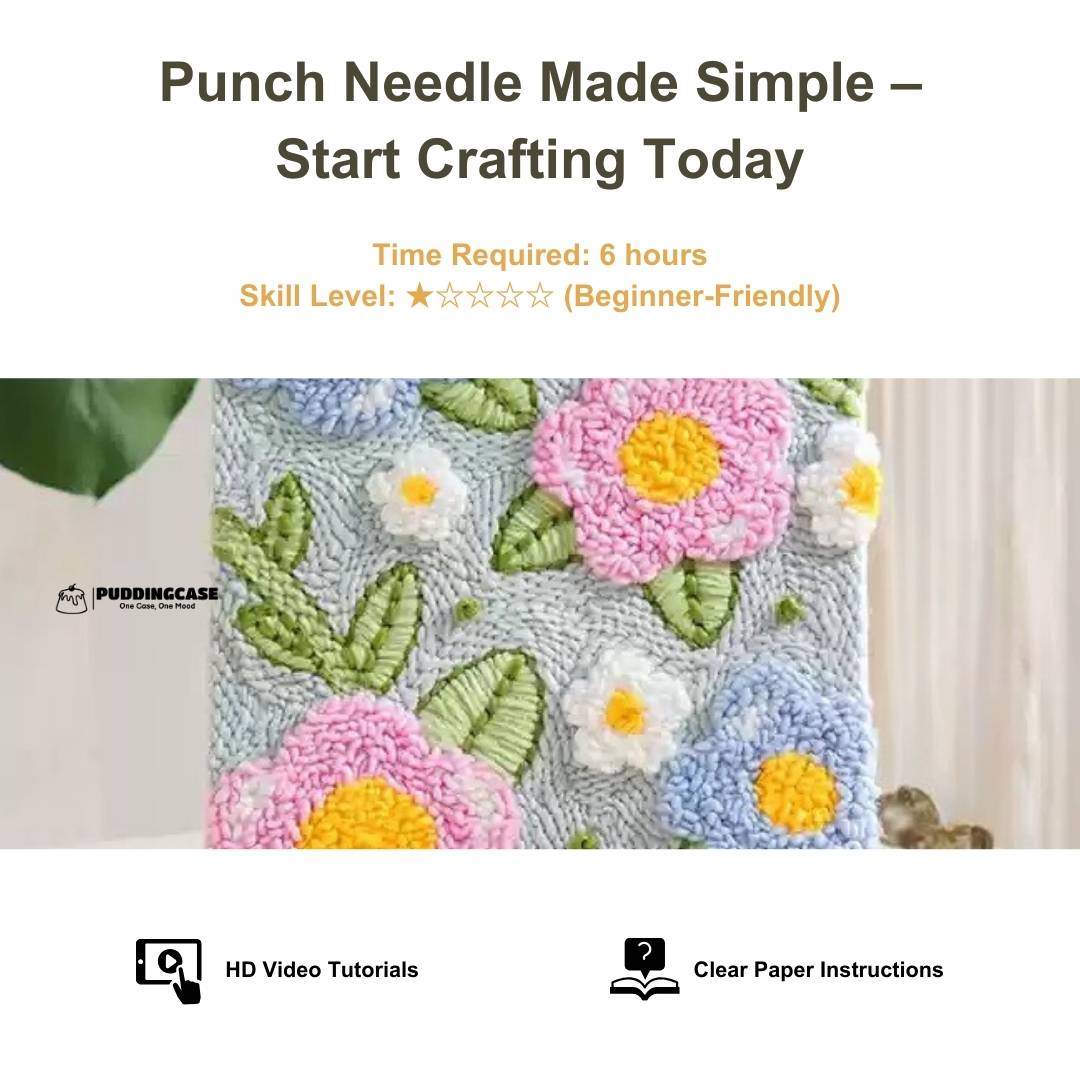 Beginner Punch Needle Embroidery Kit - Easy DIY Garden Breeze
