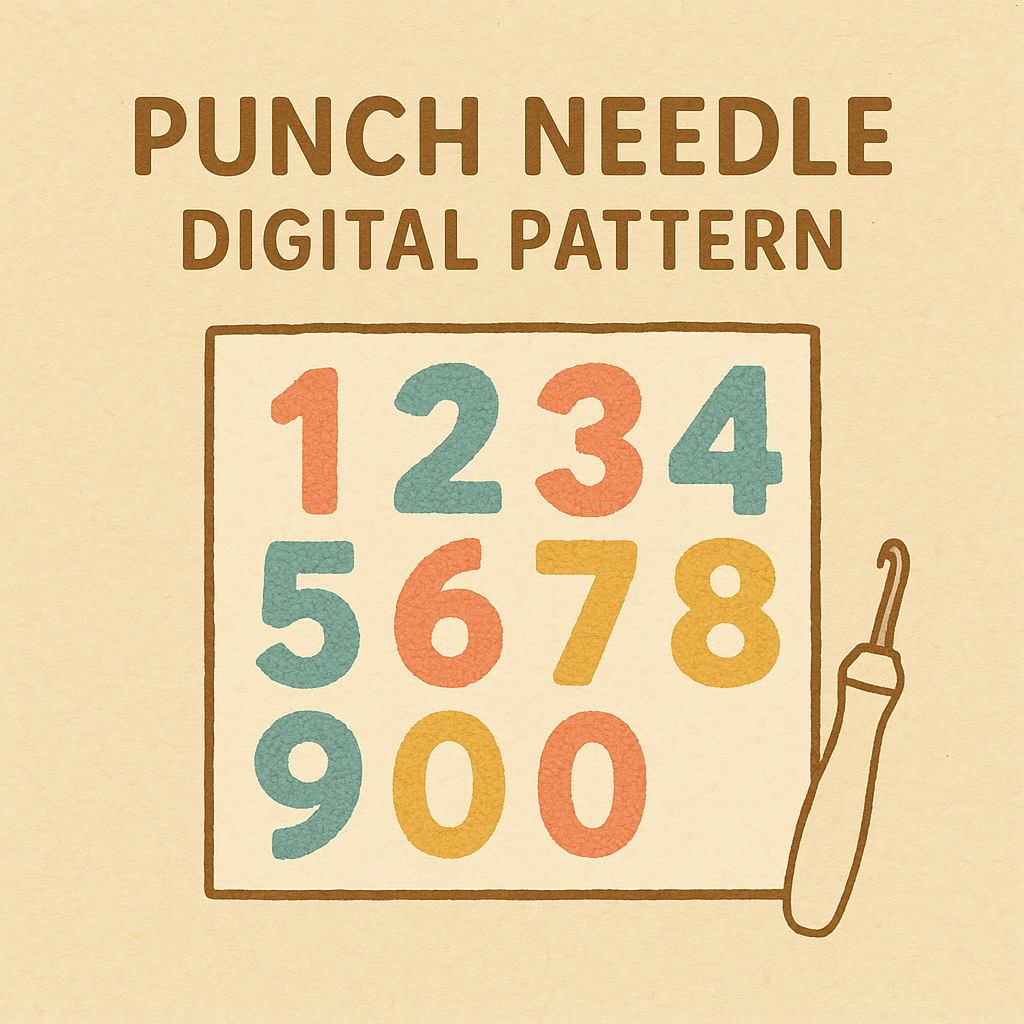 Punch Needle Embroidery Design Digital Pattern