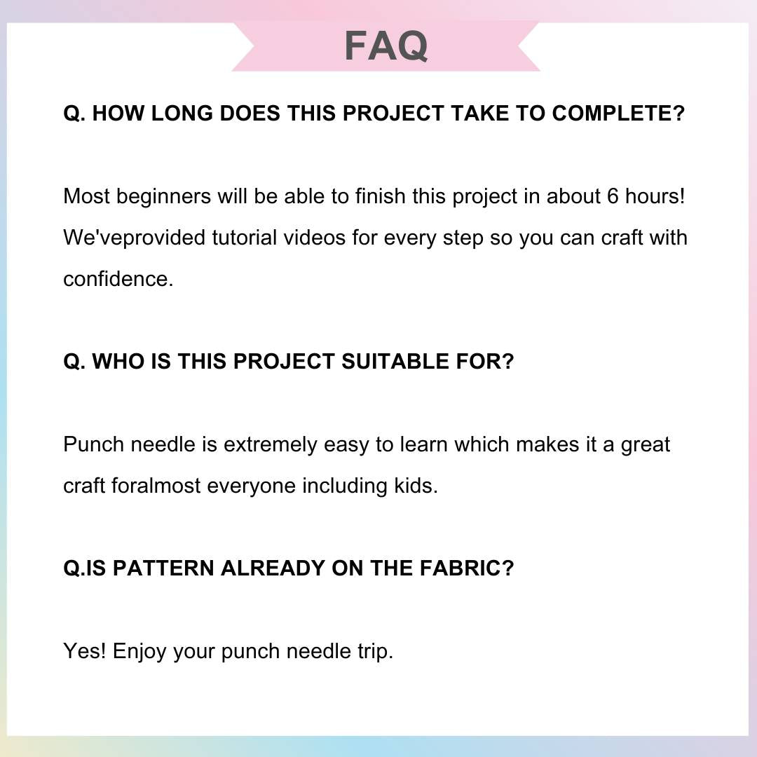 Beginner Punch Needle Embroidery Kit - Easy DIY Tulip Garden