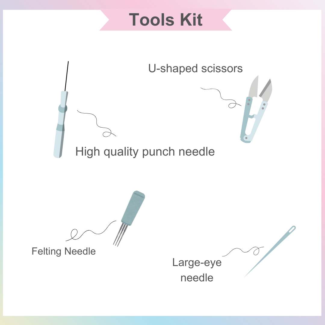 Xmas Punch Needle Kit Collection - Easy for Beginners Christmas Gift