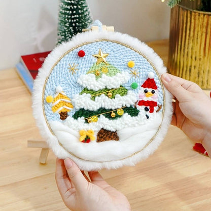 Xmas Punch Needle Kit Collection - Easy for Beginners Christmas Gift