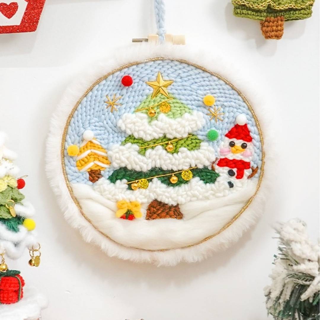 Xmas Punch Needle Kit Collection - Easy for Beginners Christmas Gift