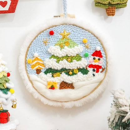 Xmas Punch Needle Kit Collection - Easy for Beginners Christmas Gift