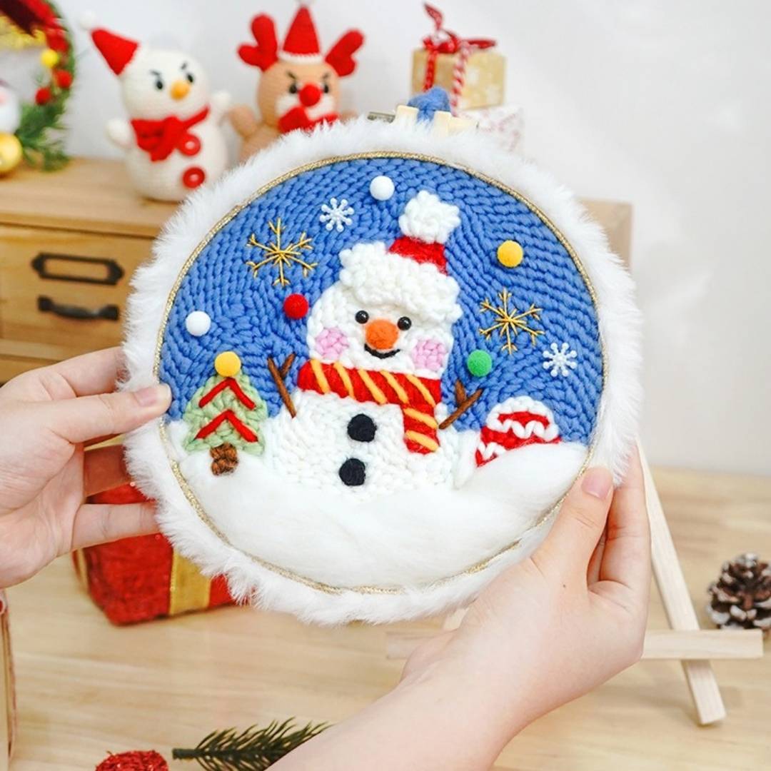 Xmas Punch Needle Kit Collection - Easy for Beginners Christmas Gift