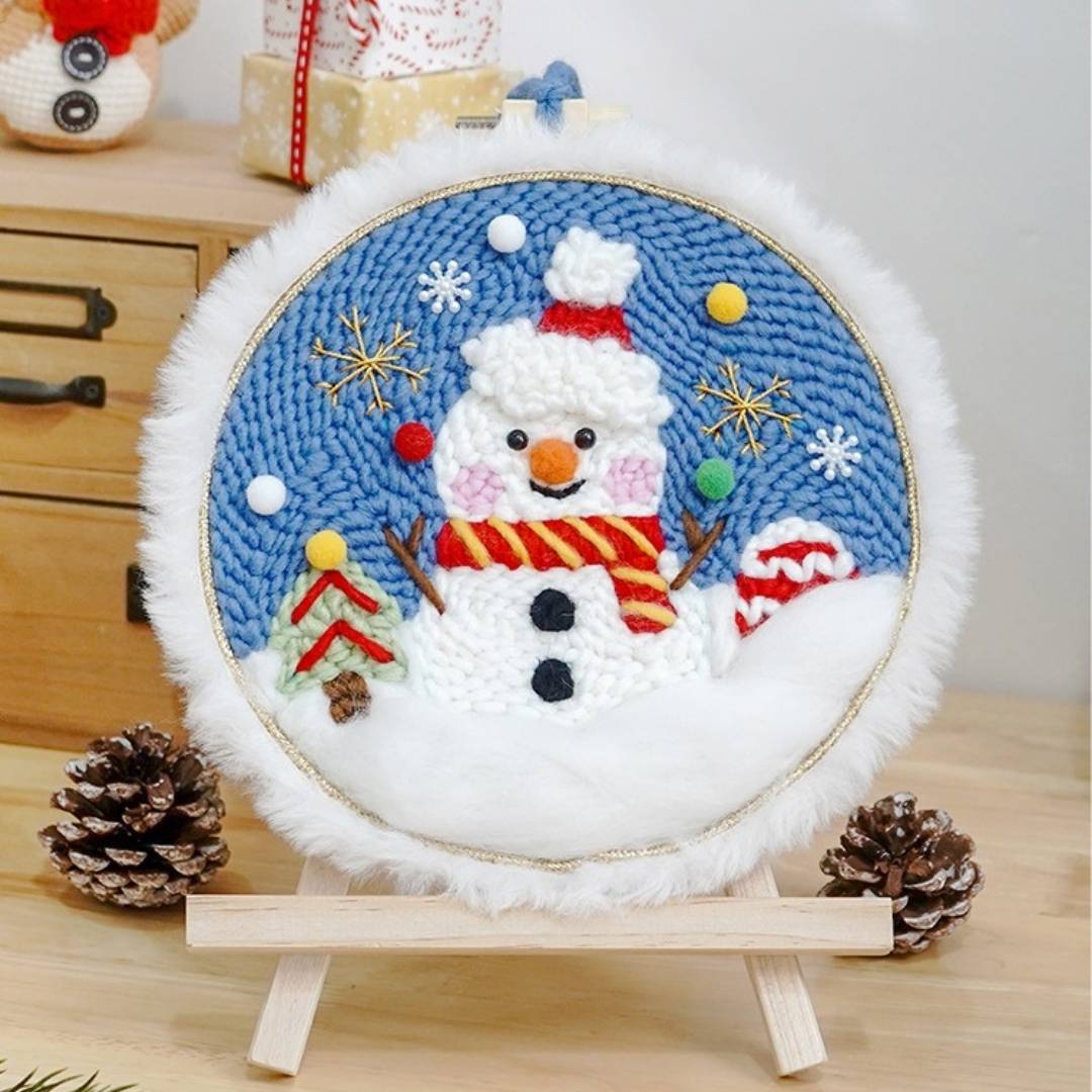 Xmas Punch Needle Kit Collection - Easy for Beginners Christmas Gift