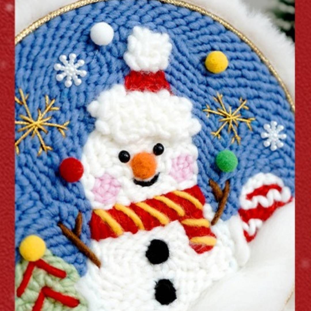 Xmas Punch Needle Kit Collection - Easy for Beginners Christmas Gift