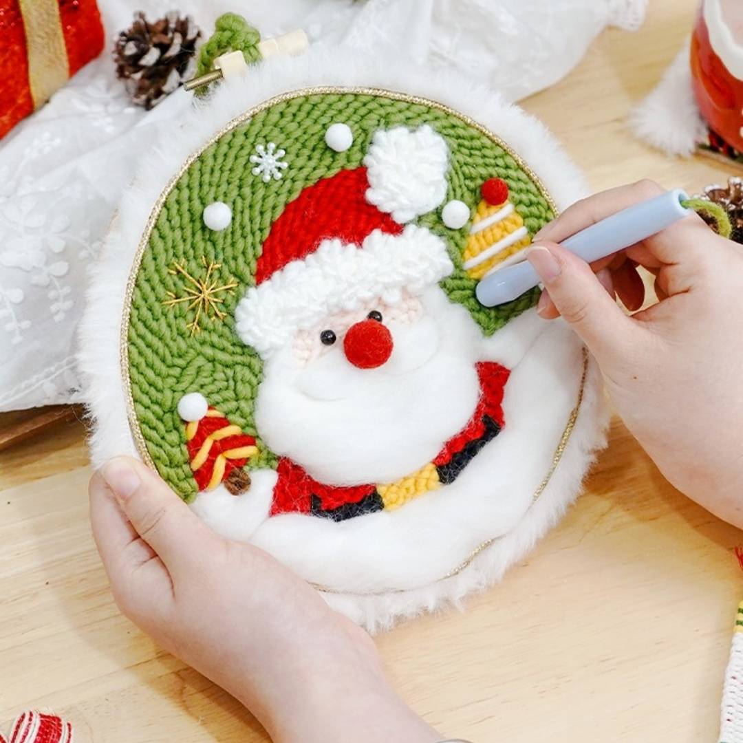 Xmas Punch Needle Kit Collection - Easy for Beginners Christmas Gift